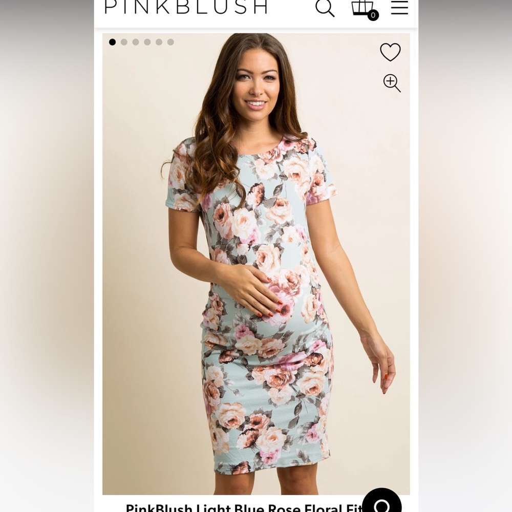 Pink Blush Fitted Maternity Dress